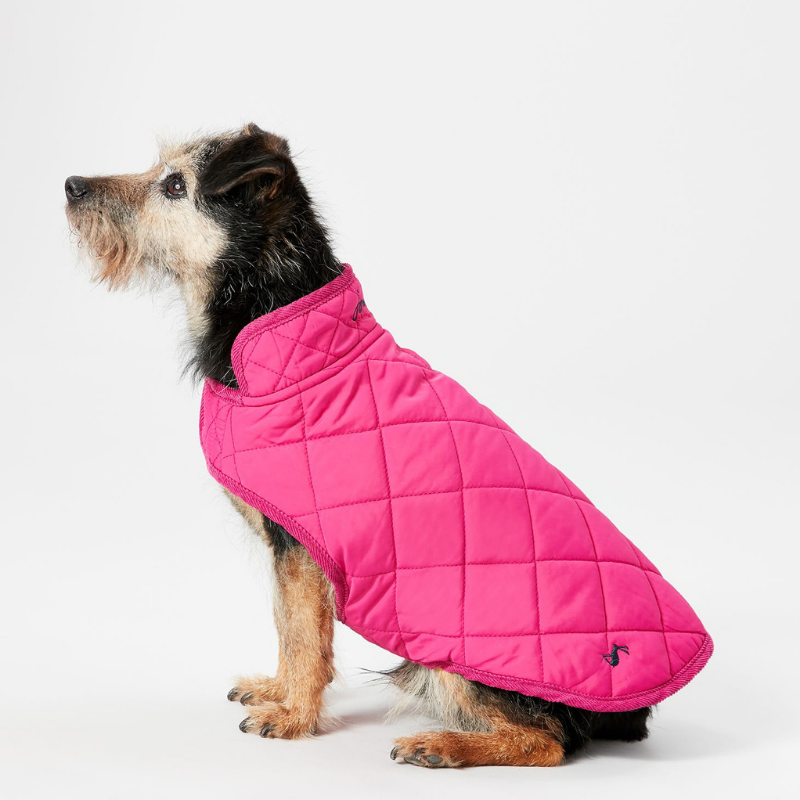 Joules Raspberry Quilted Coat Wufwuf Shop