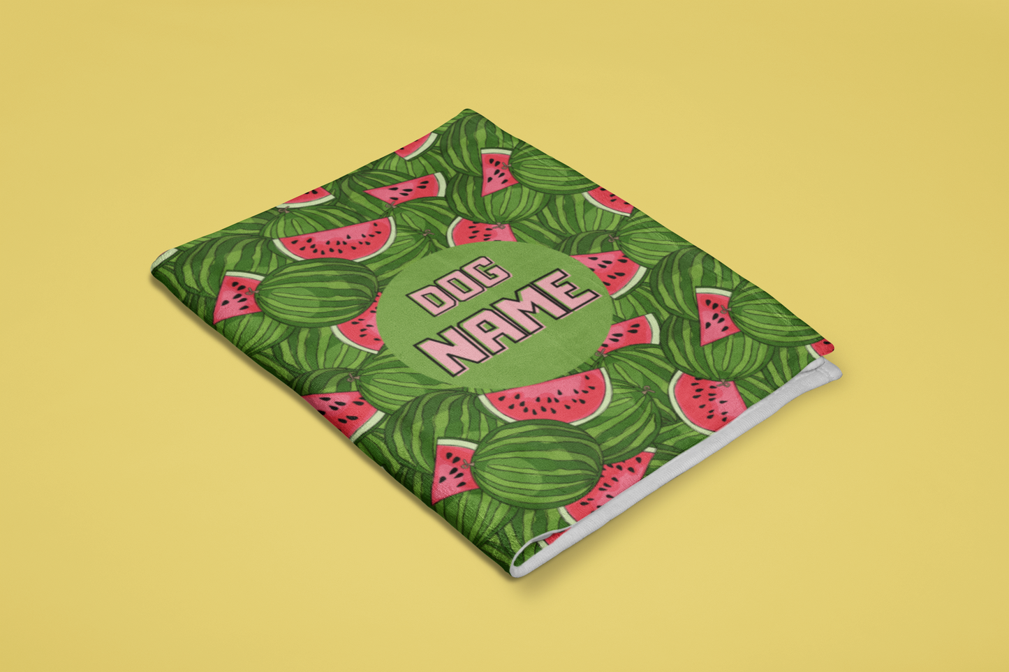 Personalisierte Wassermelonendecke für Hunde