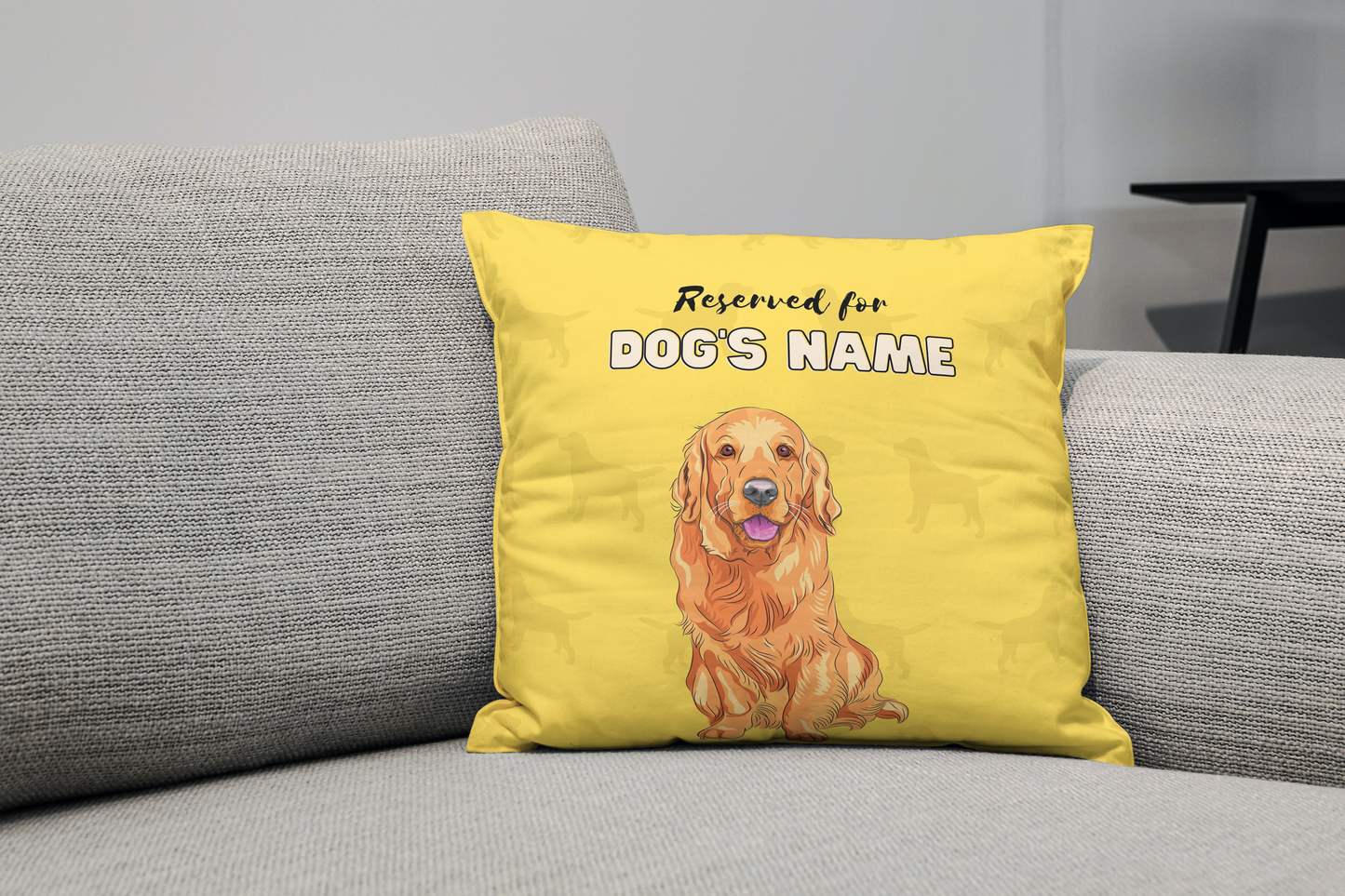 Personalisiertes Golden Retriever Kissen als Geschenk