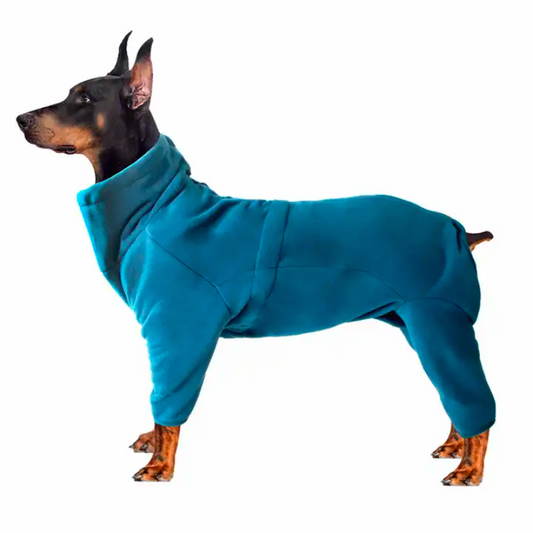 WufWuf Fleece Warm Coat for Dogs, Full body Jacket with Four Leg