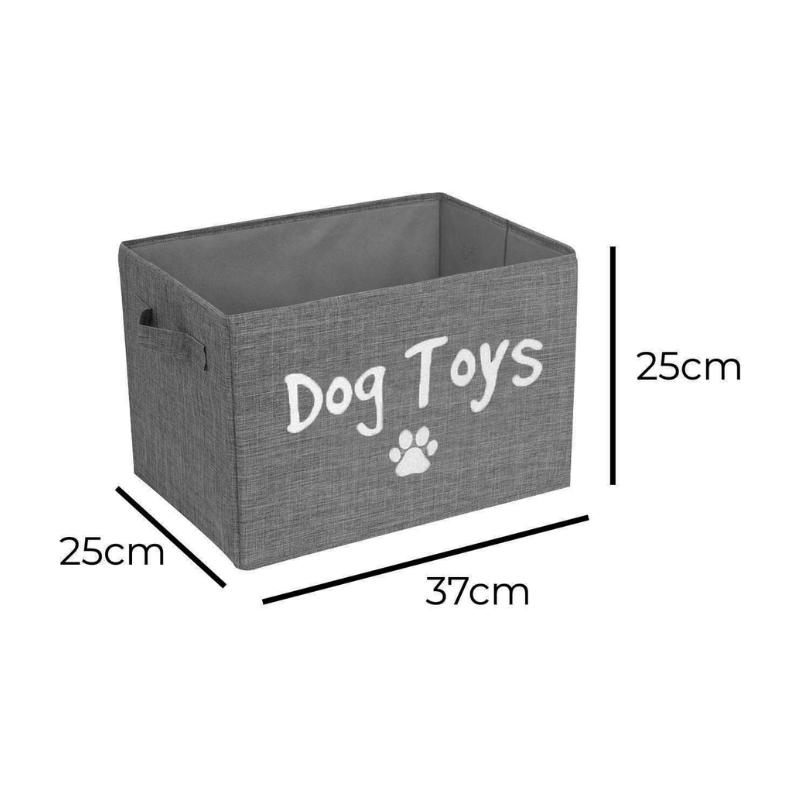 Smart Choice Folding Dog Toy Box, Grey