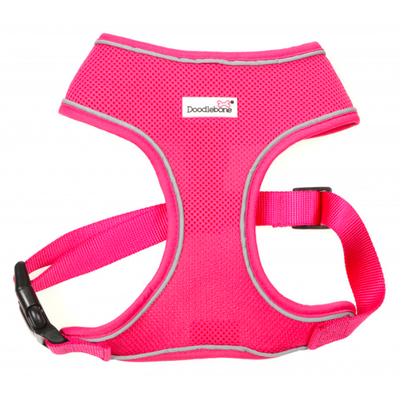 Doodlebone, Originals Pattern Airmesh Harness, Neon Pink, Size 2