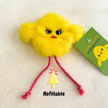 MyMeow Catnip Chick, Refillable Cat Toy