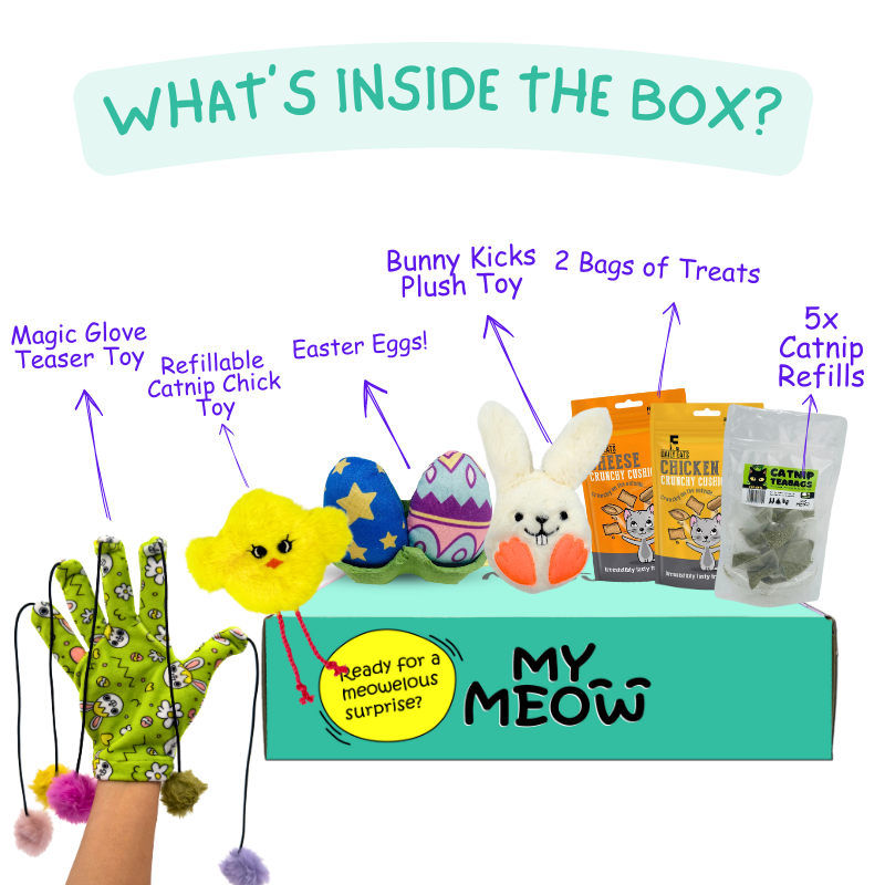 MyMeow 'Happy Meowster' Easter Box: Purr-fect Delights for Your Feline Friend!