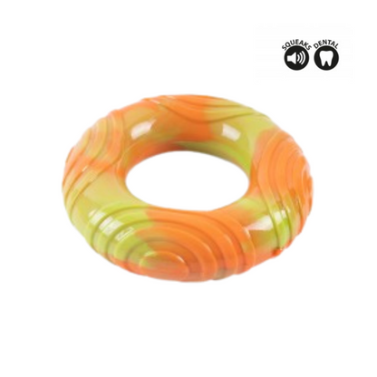 Smart Choice Tie Dye Rubber Ring Dog Toy: Fun for Throwing, Fetching, and Chewing!