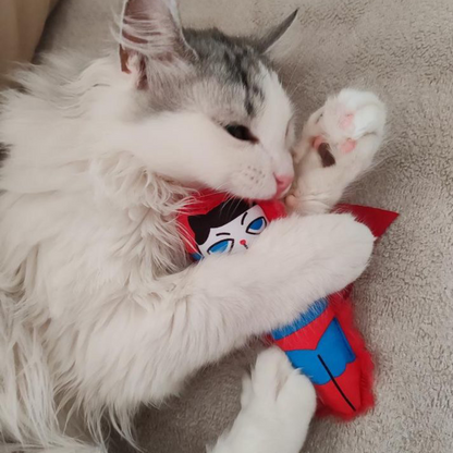 MyMeow Supermeow Plush Cat Toy with Catnip and Silverline