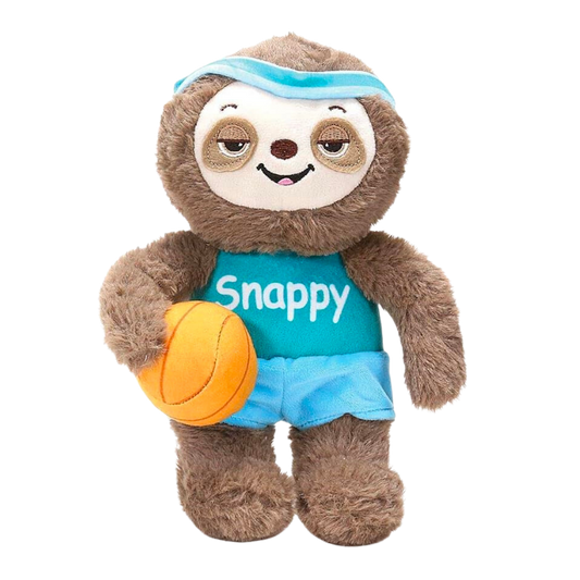 Happy Pet Sports Sloth Plush Dog Toy, Snappy