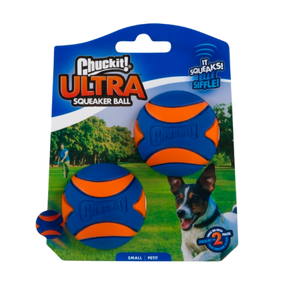 ChuckIt! Ultra Squeaker Ball, Small, 2 Pack