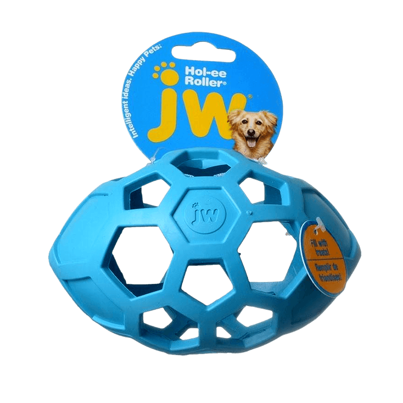 Hol-ee roller egg dog toy blue