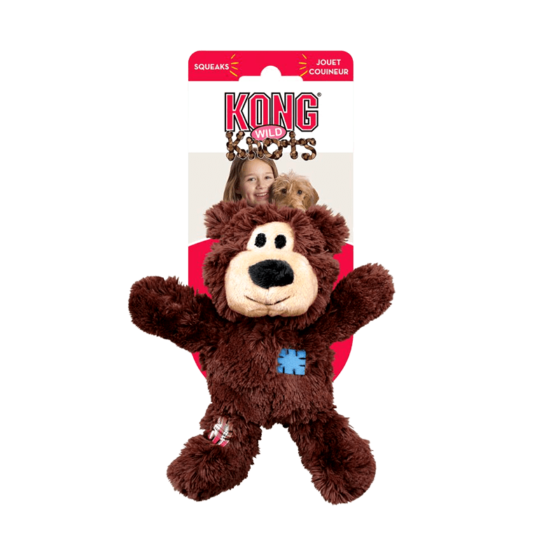 Kong wild knots brown bear dog toy