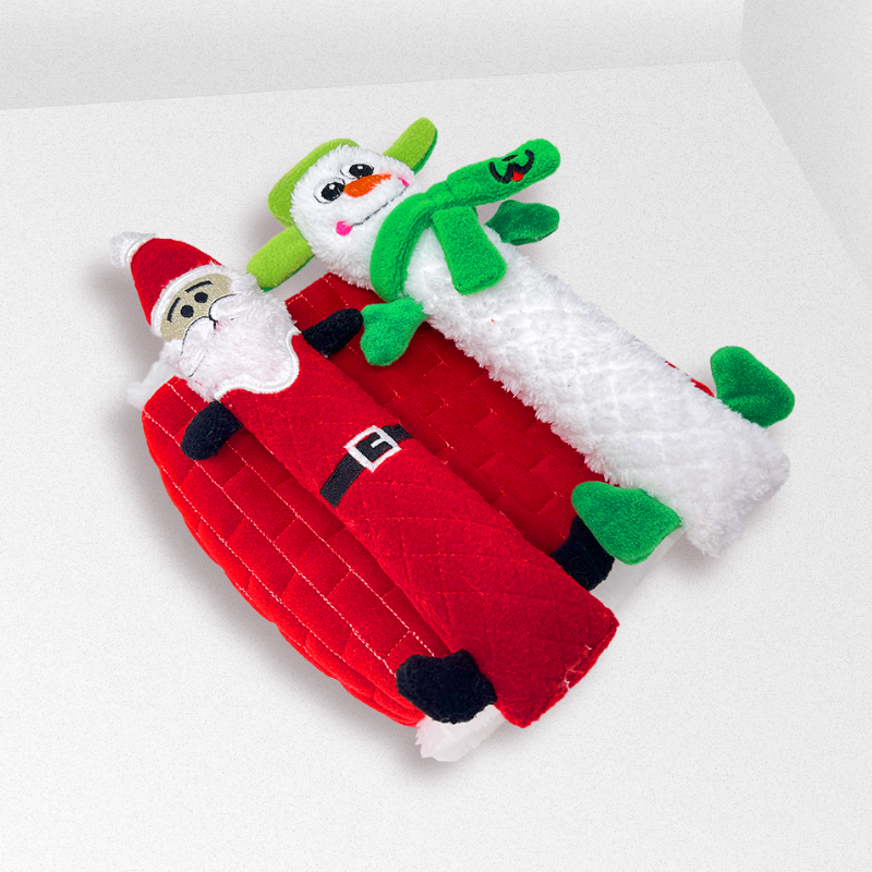 WufWuf Santa & Snowman Hide In Cube Interactive Toy
