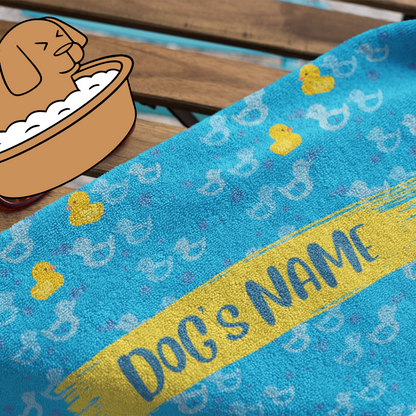 Personalised Duckling Pattern Towel
