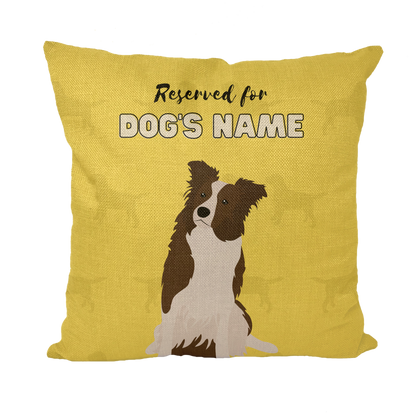 Personalised Border Collie Cushion Gift - Black & White - 2