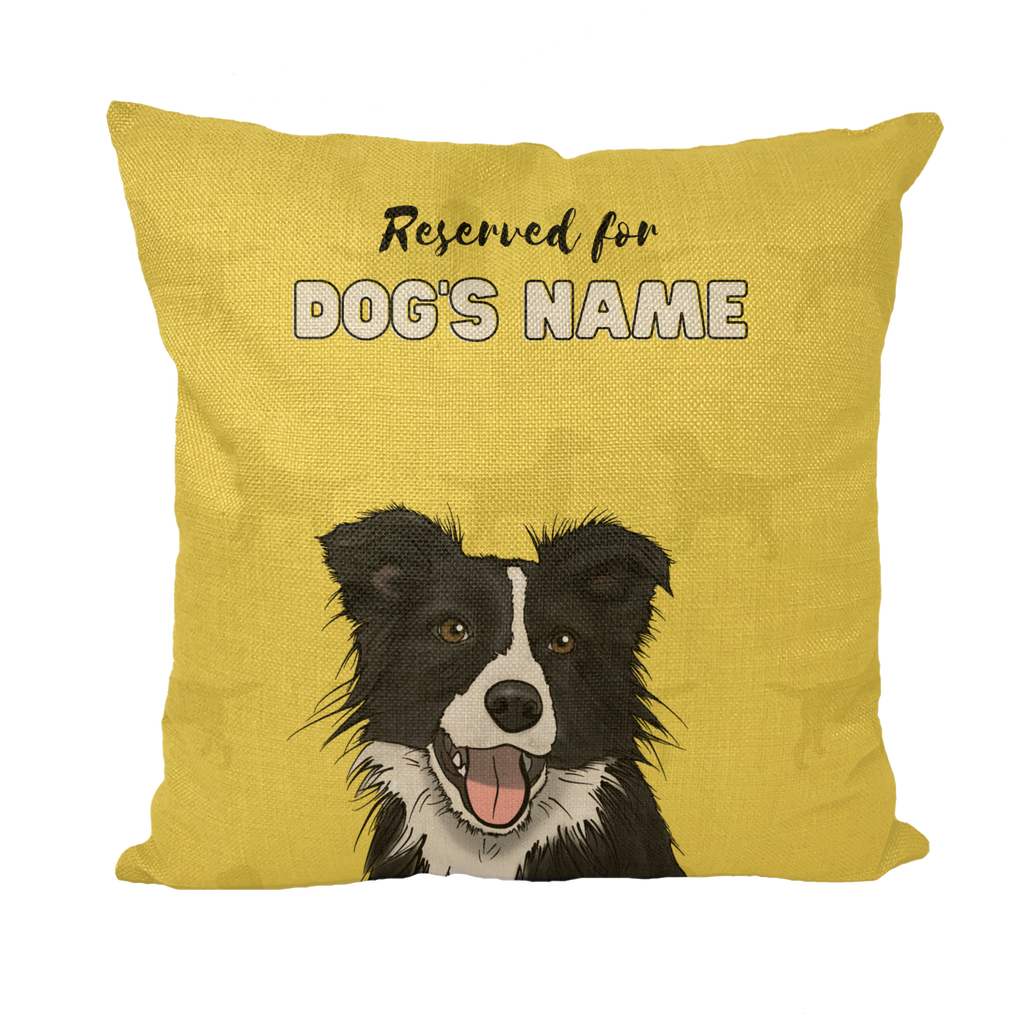 Personalisiertes Border-Collie-Kissengeschenk – Schwarz &amp; Weiß – 1