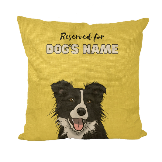 Personalisiertes Border-Collie-Kissengeschenk – Schwarz &amp; Weiß – 1