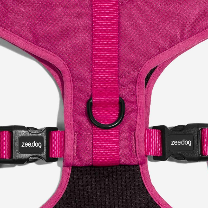 Zee.Dog – Verstellbares Air-Mesh-Geschirr – Rosa LED – Extra klein