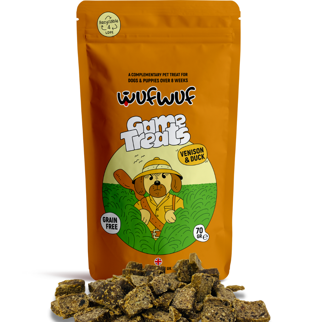 WufWuf Natural Air-Dried Game (Venison&Duck) Treats with Herbs