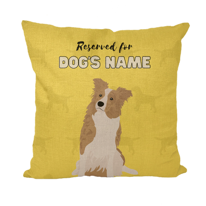 Personalisiertes Border-Collie-Kissengeschenk – Braun und Weiß