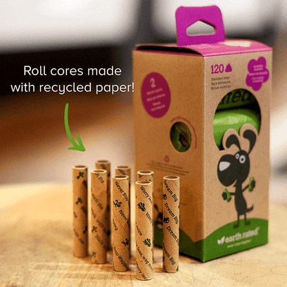 earth rated poop bags recycled roll cores