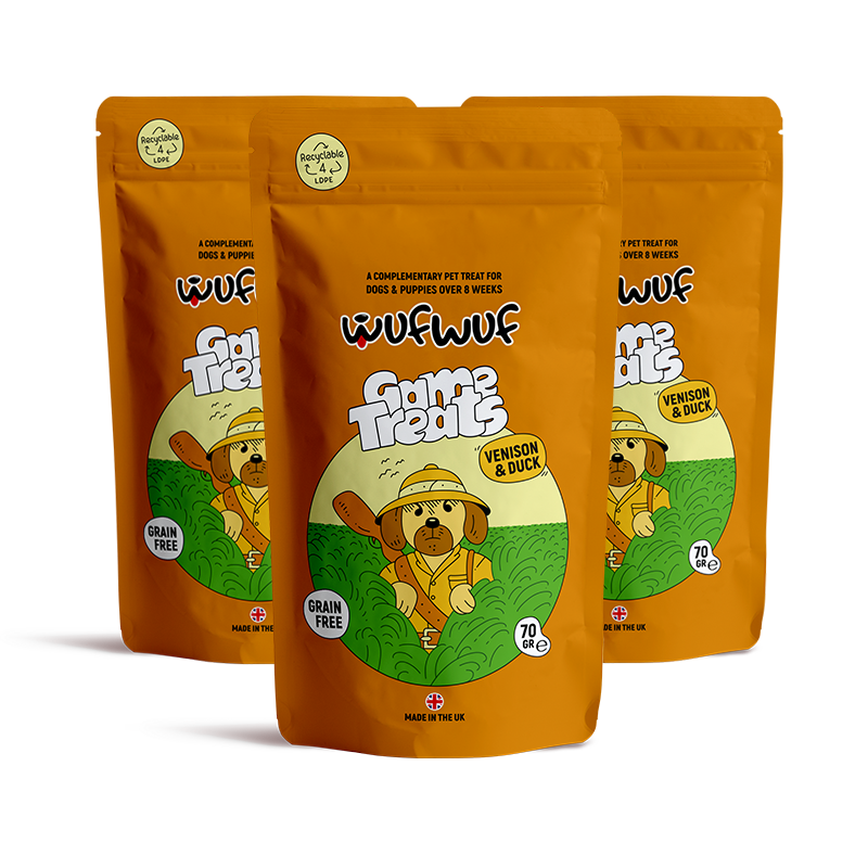 WufWuf Natural Air-Dried Game (Venison&Duck) Treats with Herbs