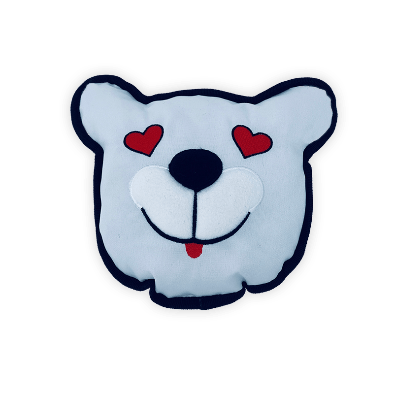 wufwuf teddy bear plush toy white with red heart eyes