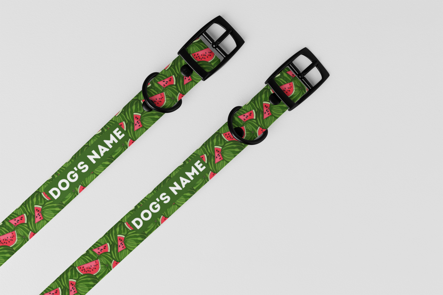 Personalised Watermelon Pattern Collar Gift - Green