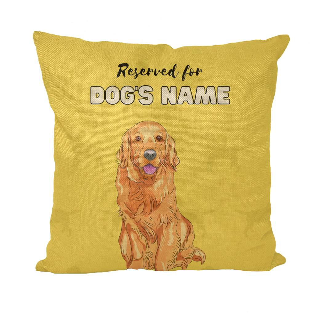 Personalisiertes Golden Retriever Kissen als Geschenk 