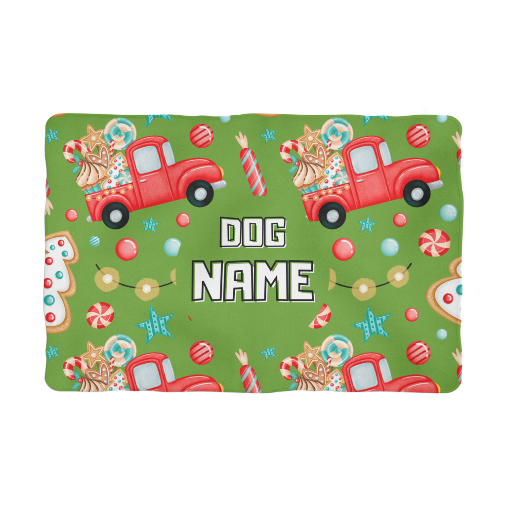 Personalisierte Weihnachts-Frachtdecke für Hunde