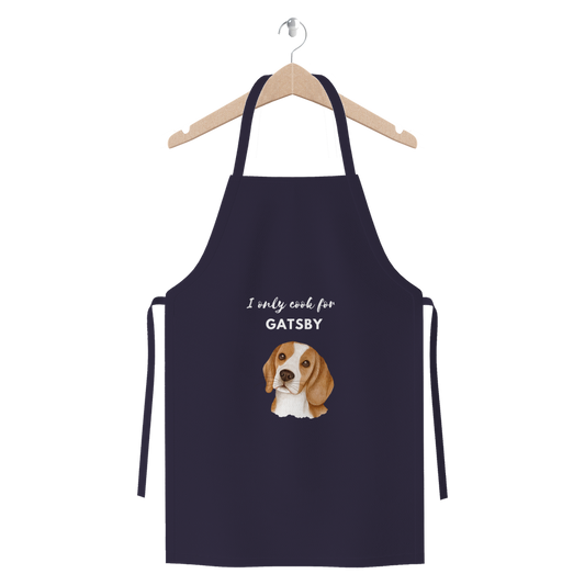 Personalisierte Schürze für Beagle-Eltern – ich koche nur für den Namen meines „Hundes“. Premium-Jersey-Schürze