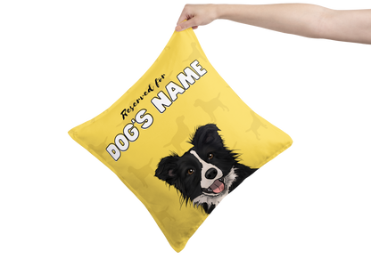 Personalisiertes Border-Collie-Kissengeschenk – Schwarz &amp; Weiß – 1