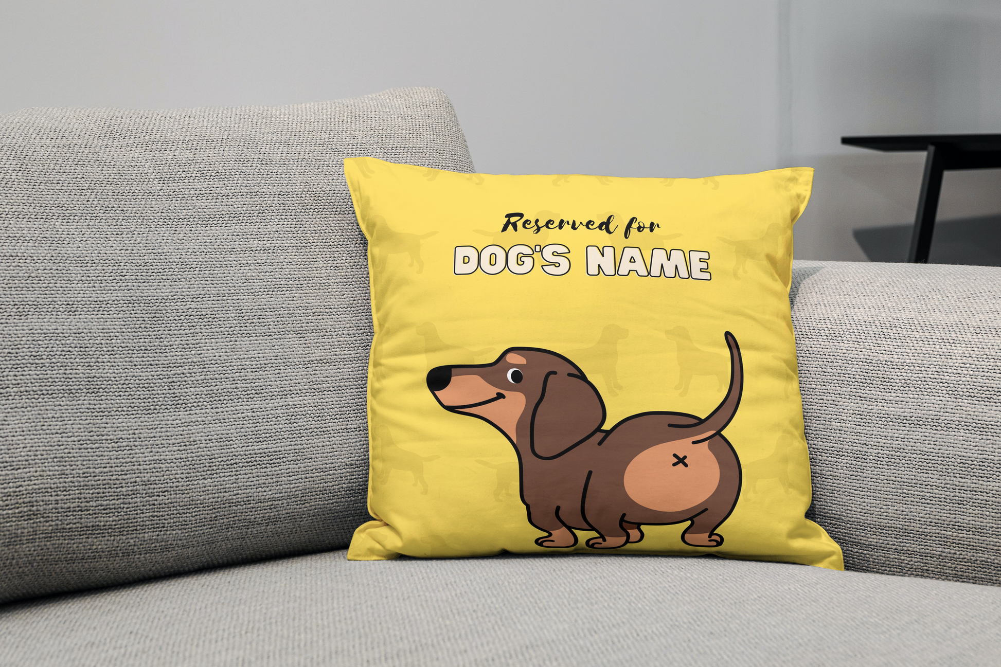 Personalised Sausage Dog Dachshund Cushion Gift – Wufwuf Shop