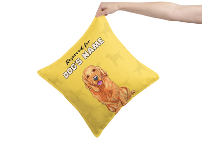 Personalised Golden Retriever Cushion Gift