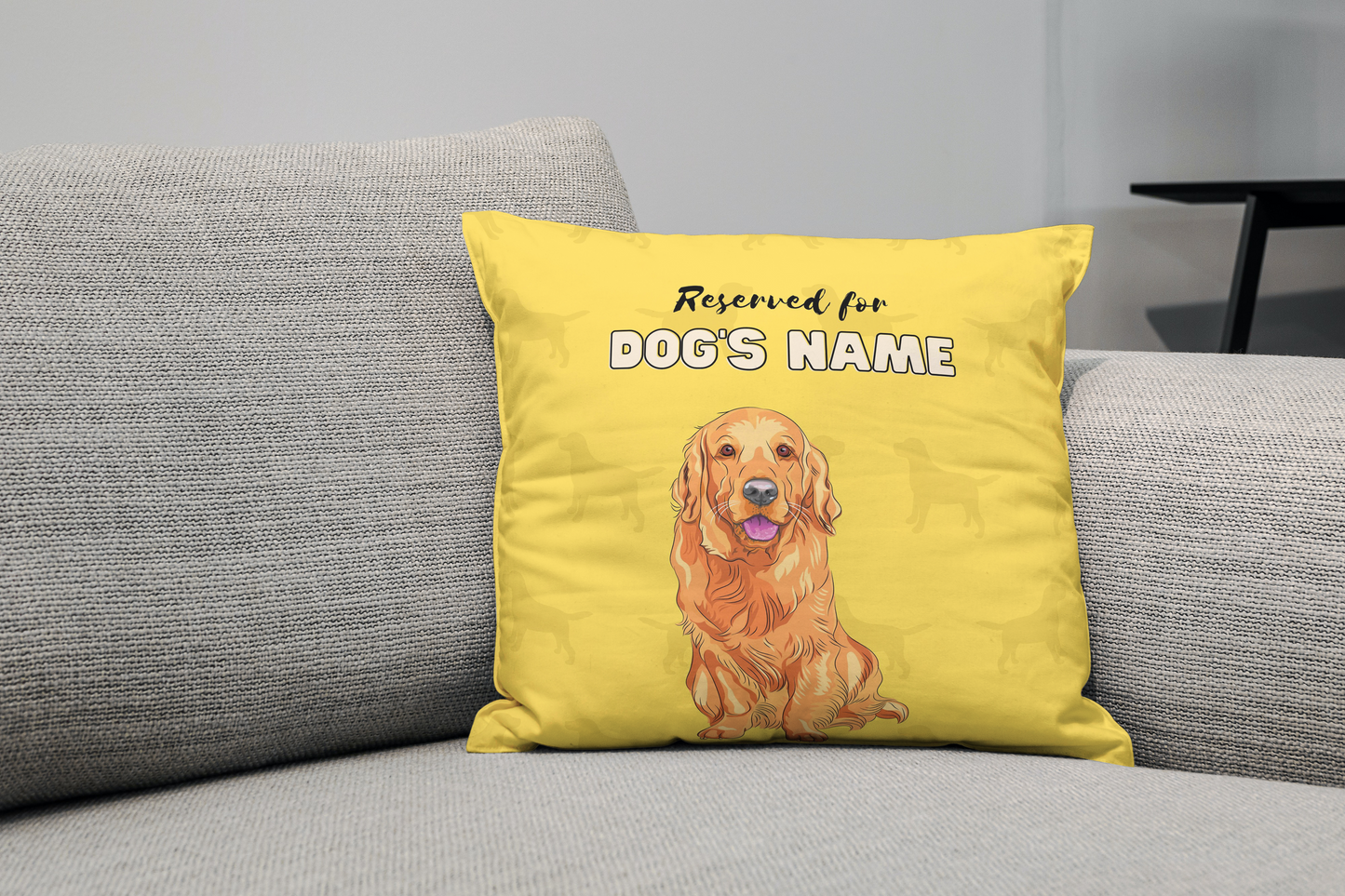 Personalisiertes Golden Retriever Kissen als Geschenk 