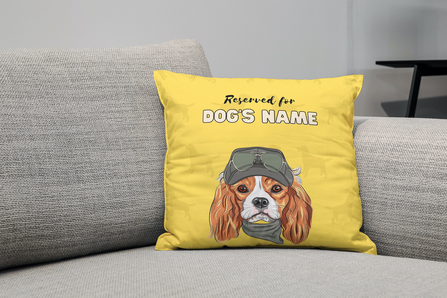 Personalisiertes King Charles Cavalier Kissen als Geschenk 