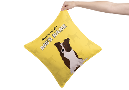 Personalised Border Collie Cushion Gift - Black & White - 2